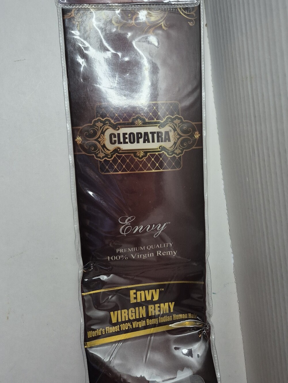 Envy Cleopatra Virgin Remy Hair 1B Dark Brown 16-18 inches NWT